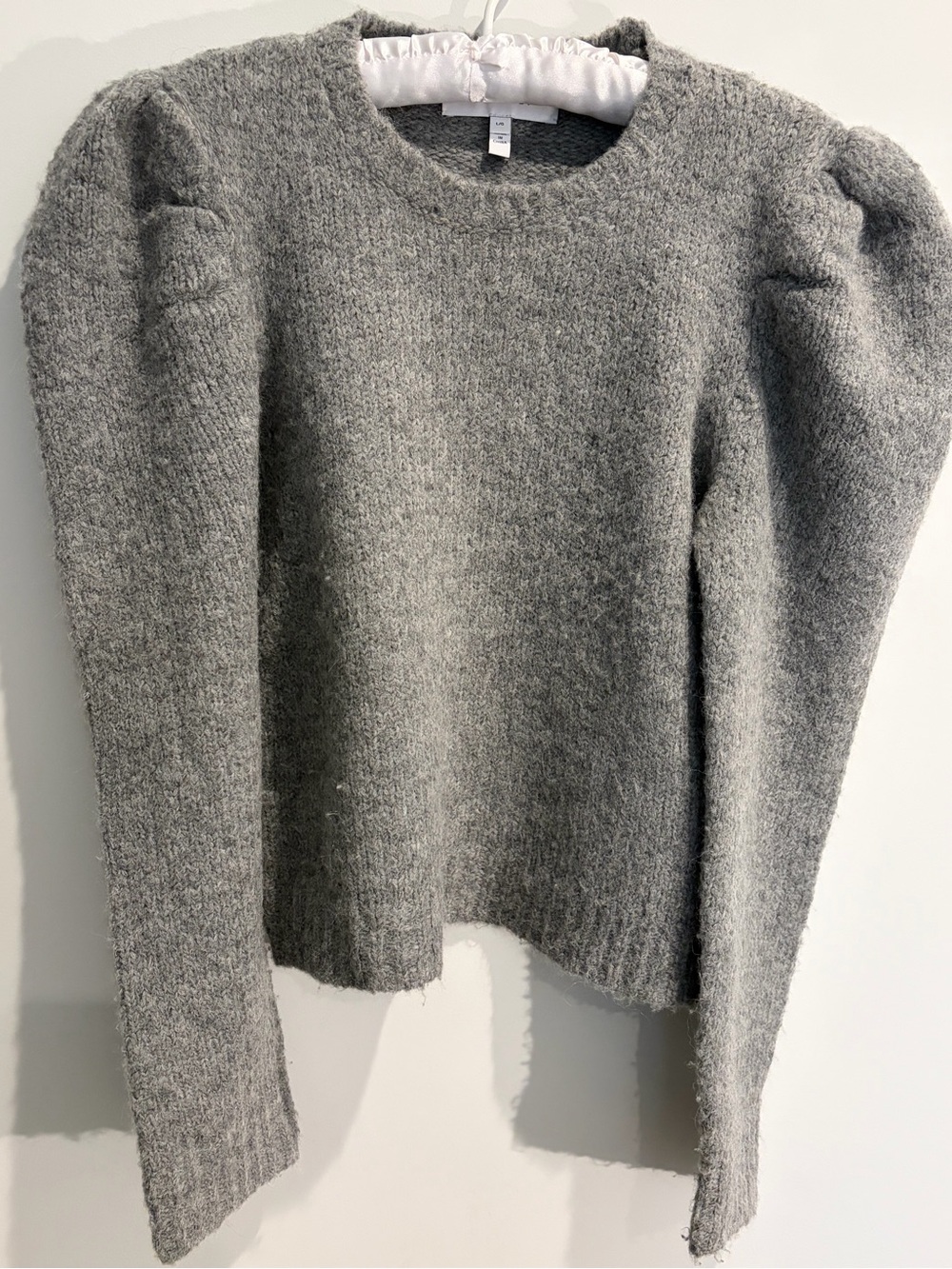 Derek Lam 10 Crosby Grey Puff-Sleeve Women's Sweater
